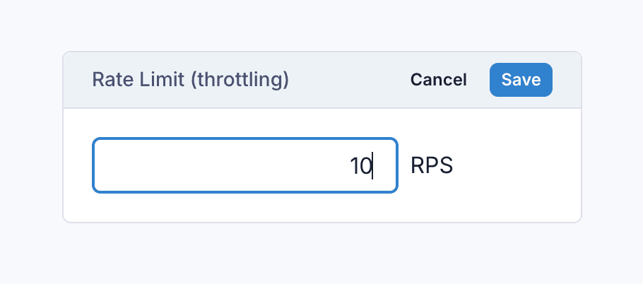 Rate Limiting Feature Screenshot