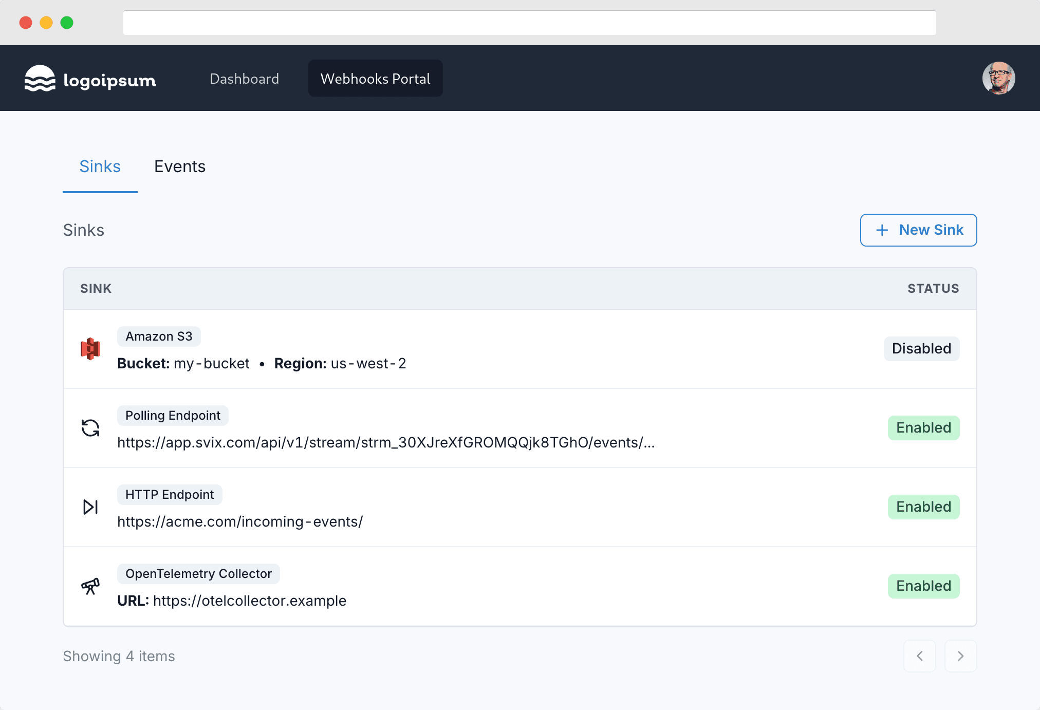 Embedded Stream Portal screenshot