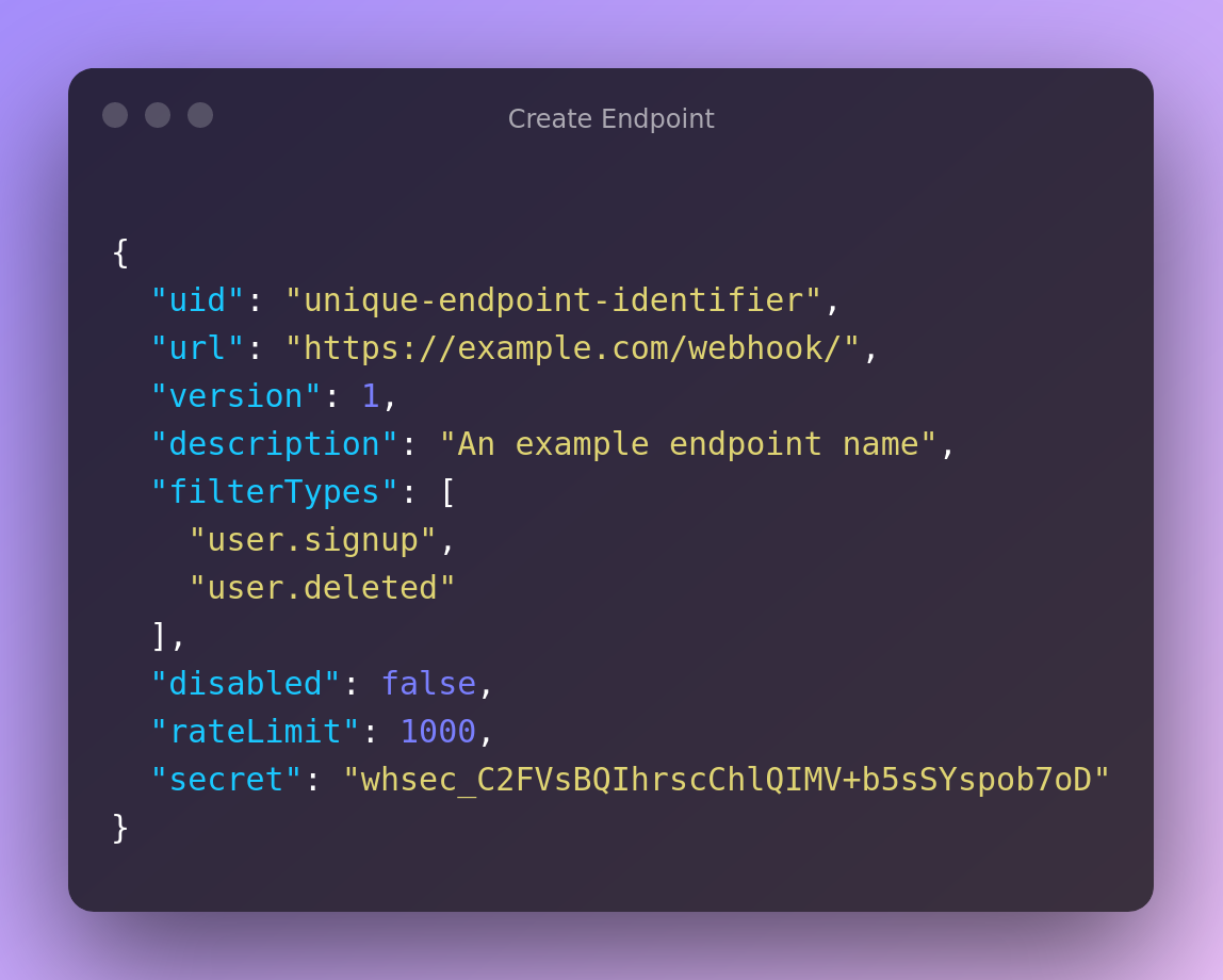 Create Endpoint