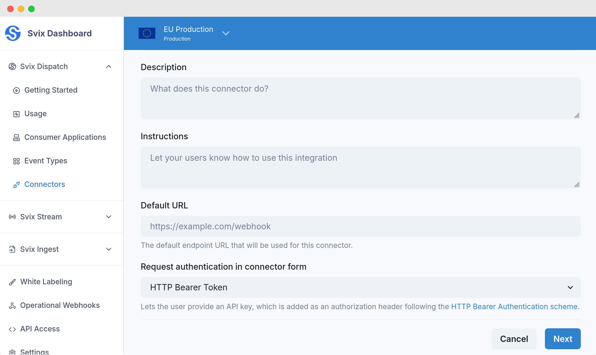 Custom connectors auth