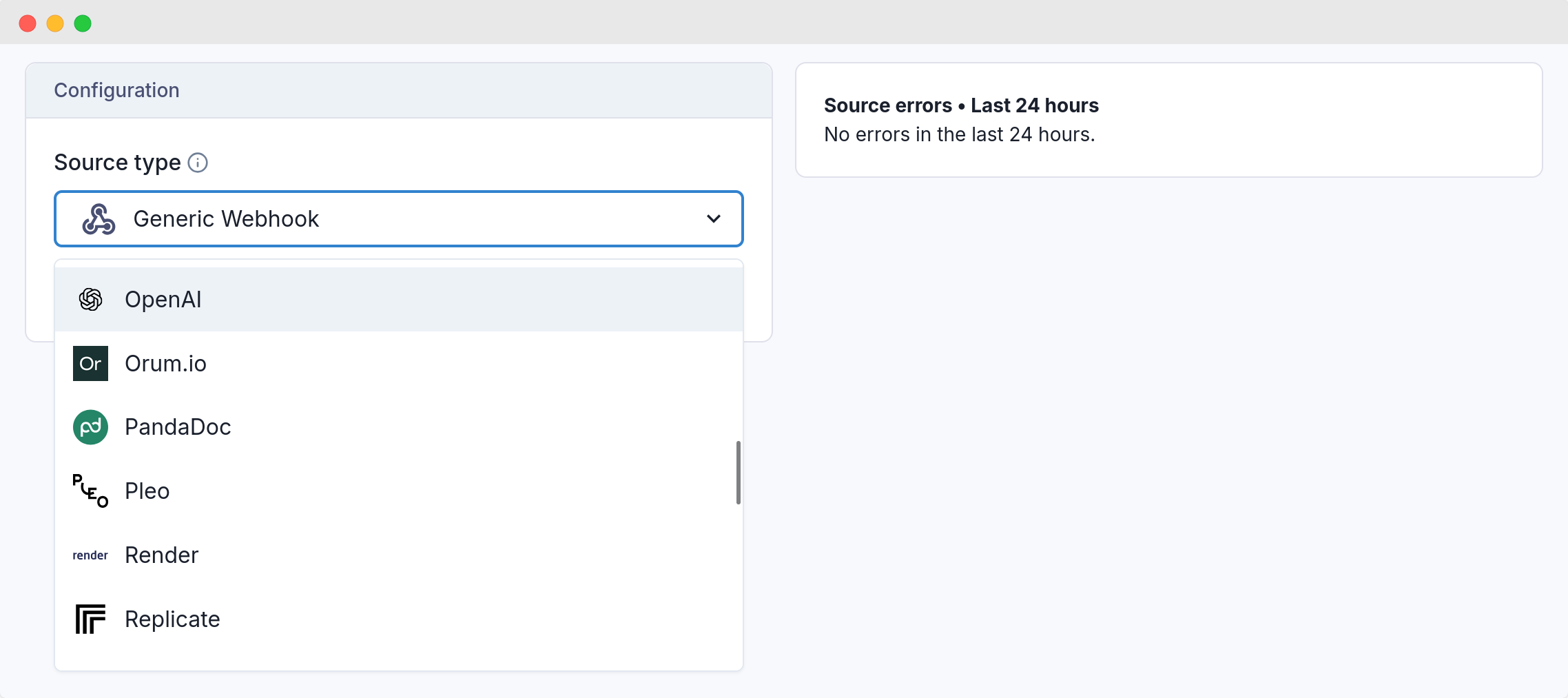 Ingest source types