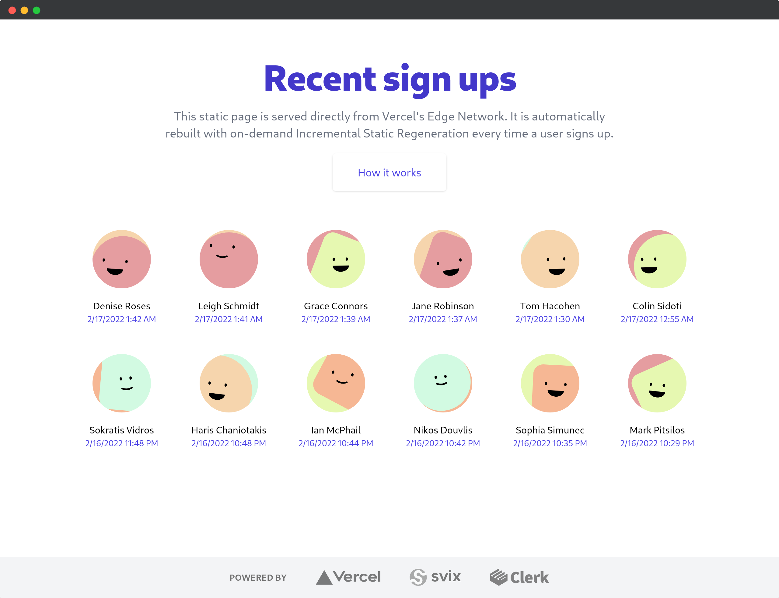 Main page screenshot