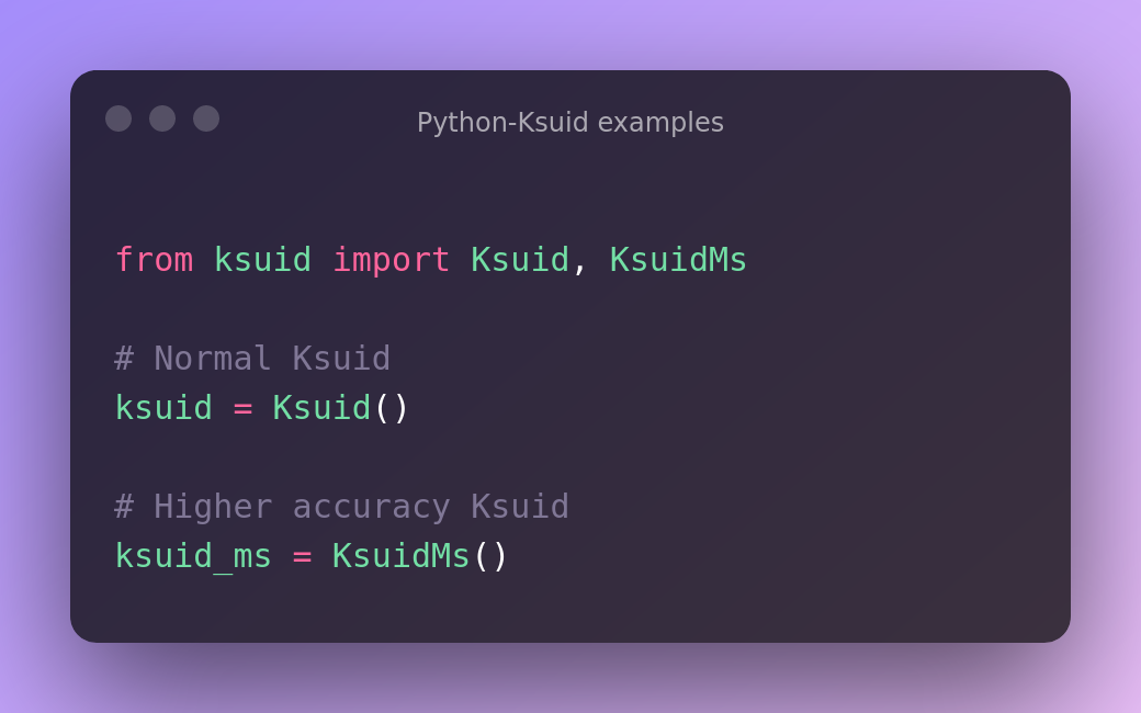 Python-Ksuid